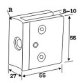 Hot Venda aço inoxidável Square Glass Clamp para trilhos